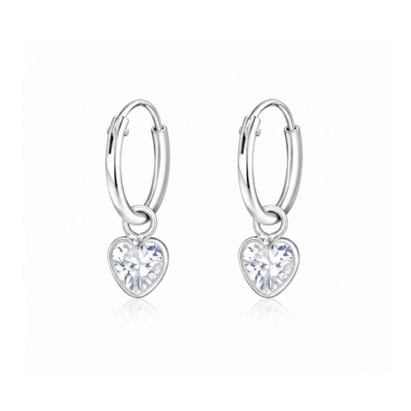 Argollas Corazones Circón