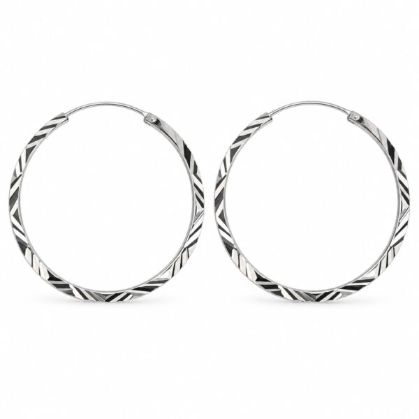 Argollas Facetadas Lineas