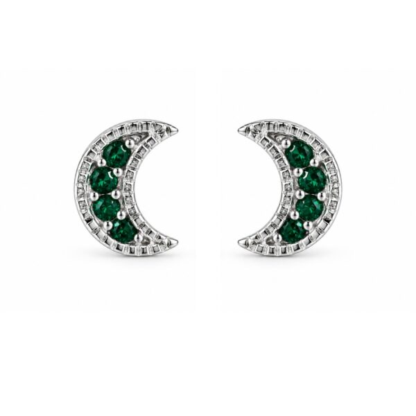 Aros Lunas Circon Verde