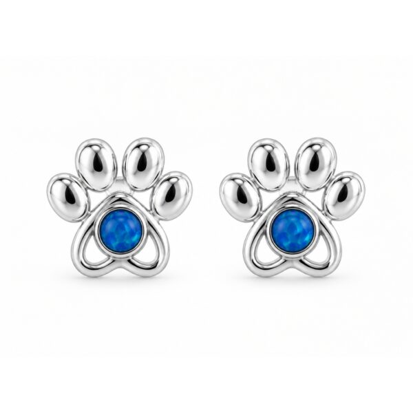 Aros Patitas Ópalo Azul