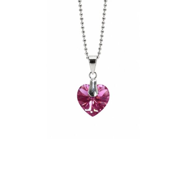 Collar Corazon Swarosvki Rosado