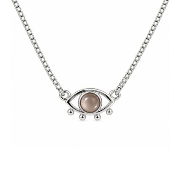Collar Ojo Turco Cuarzo Rosado